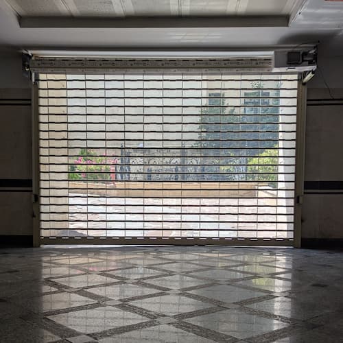 درب کرکره ای پلی کربنات پارکینگ