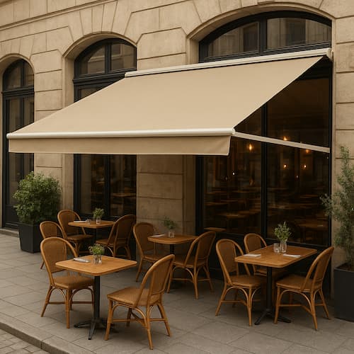 سایبان برقی کافه رستوران